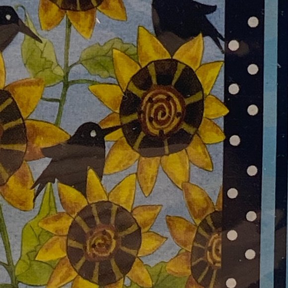 Art Flag Small Garden Flag 12.5in x 18in Sunflowers Birds Fade Resistant Sealed - Picture 11 of 11